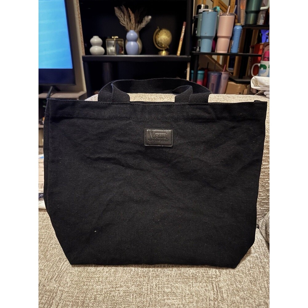 EUC Vans Family Exclusive Black Canvas Tote Bag Cotton 129194